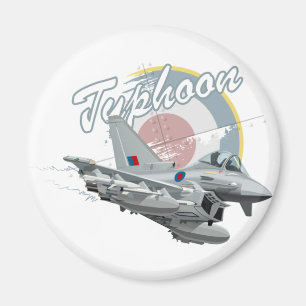 Tecknad fighter flygplan magnet