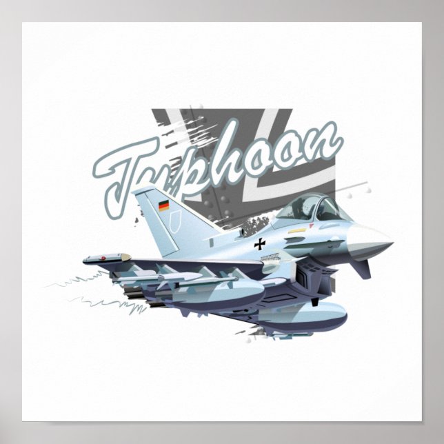 Tecknad fighter flygplan poster (Framsidan)