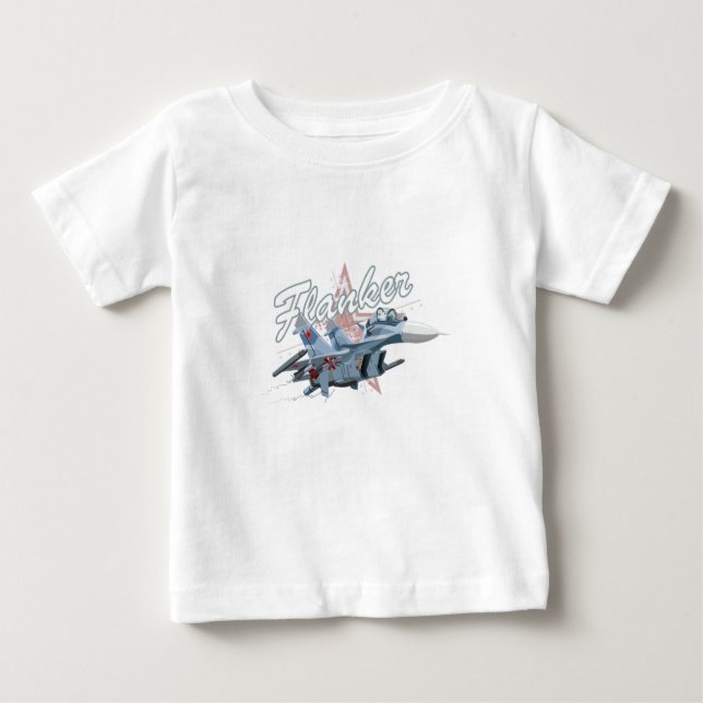 Tecknad fighter flygplan t shirt (Framsida)