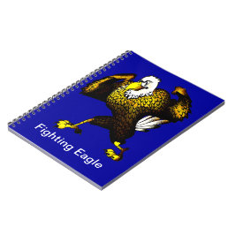 Tecknad Fighting Eagle Anteckningsbok Med Spiral