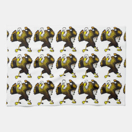 Tecknad Fighting Eagle Kökshandduk