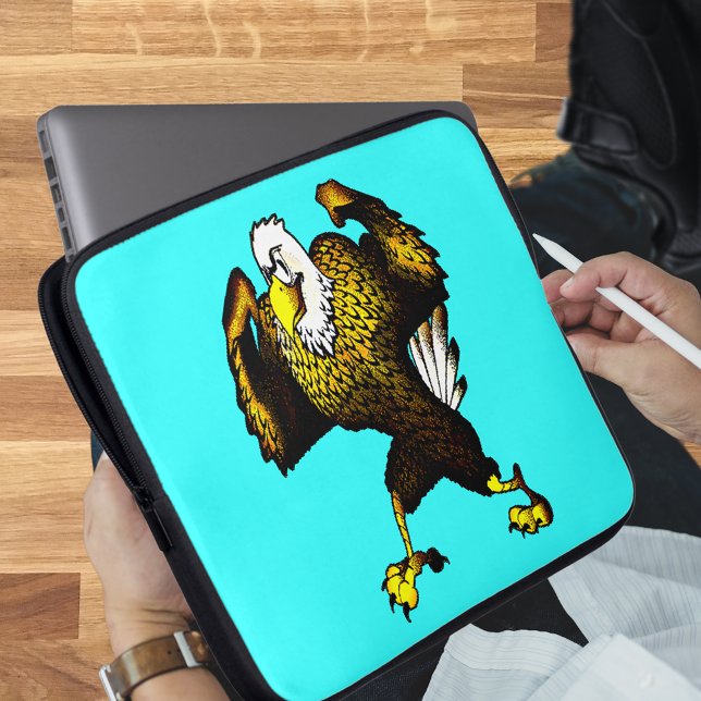 Tecknad Fighting Eagle Laptop Sleeve (Cartoon Fighting Eagle Laptop Sleeve)
