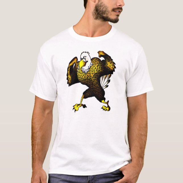 Tecknad Fighting Eagle T Shirt (Framsida)