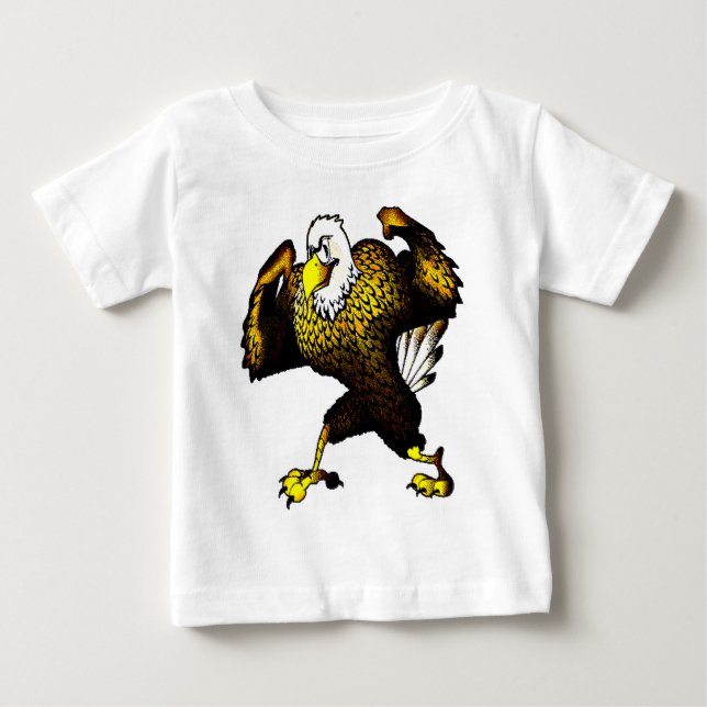 Tecknad Fighting Eagle Tee Shirt (Framsida)