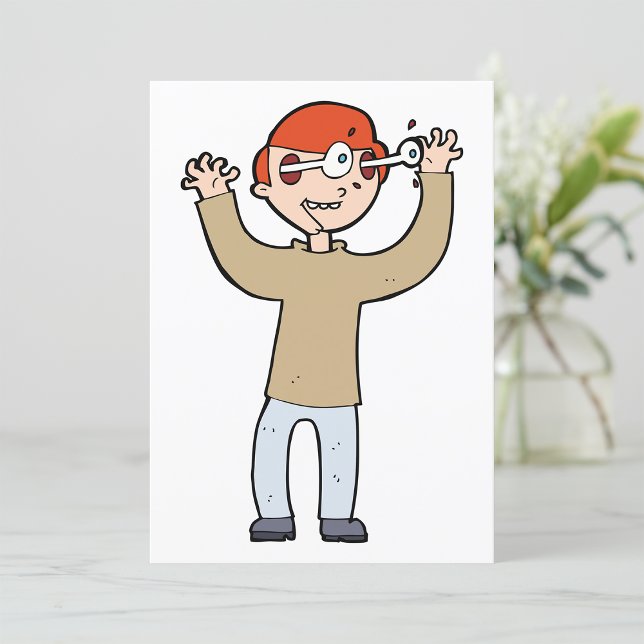 Tecknad figur med utstående ögon inbjudningar (Skapare uppladdad)