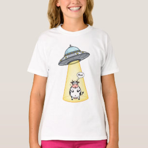 Tecknad film om UFO som kidnappar ko för barn T Shirt