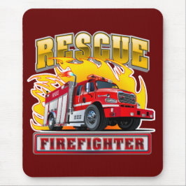 Tecknad Fire Lastbil T-Shirt Musmatta