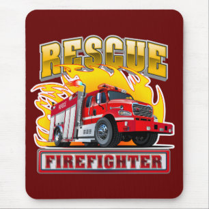 Tecknad Fire Lastbil T-Shirt Musmatta