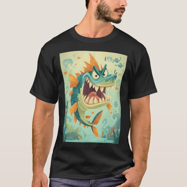 tecknad fisk t shirt (Framsida)