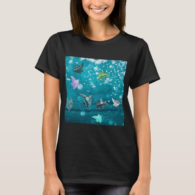 Tecknad Fisk T Shirt (Framsida)