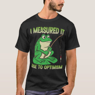 Tecknad fiskande groda Mätte det från näsa till op T Shirt