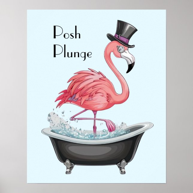 Tecknad Flamingo Poster (Framsidan)
