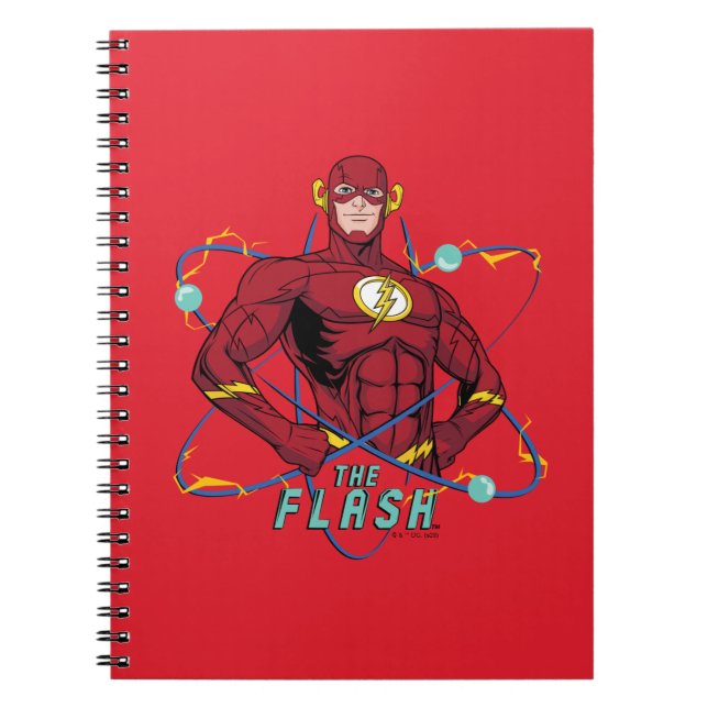 Tecknad Flash Atomic Graphic Anteckningsbok (Framsidan)