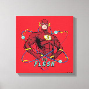 Tecknad Flash Atomic Graphic Canvastryck