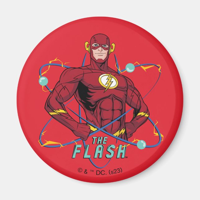 Tecknad Flash Atomic Graphic Magnet (Framsidan)