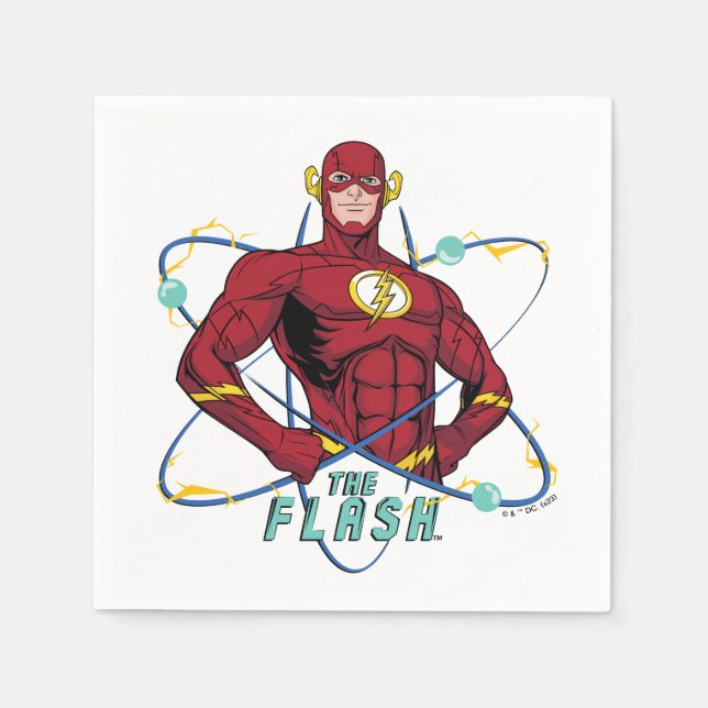 Tecknad Flash Atomic Graphic Pappersservett (Framsidan)