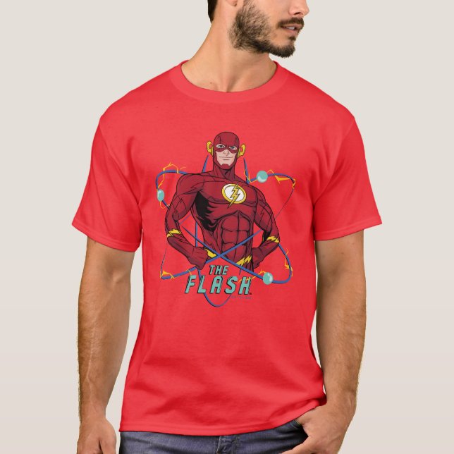 Tecknad Flash Atomic Graphic T Shirt (Framsida)