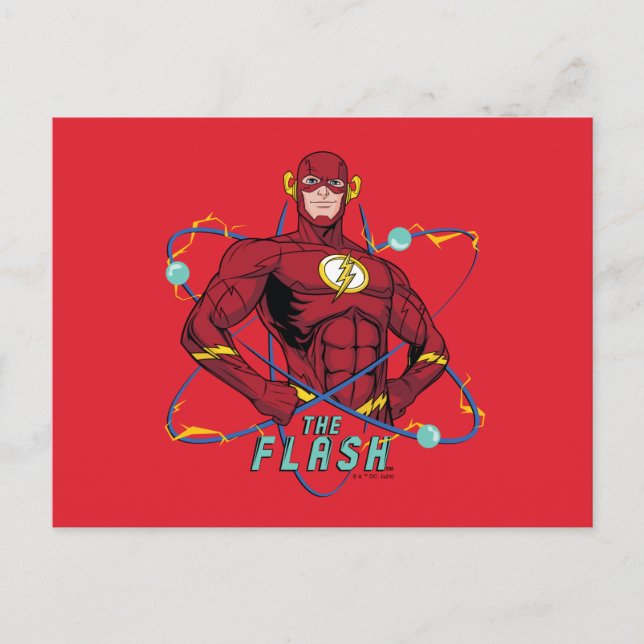 Tecknad Flash Atomisk Grafik Vykort (Framsida)