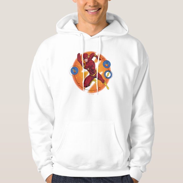 Tecknad Flash Laboratory Running Graphic Hoodie (Framsida)