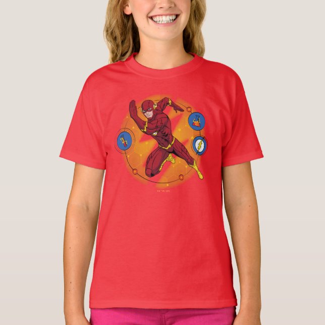 Tecknad Flash Laboratory Running Graphic T Shirt (Framsida)