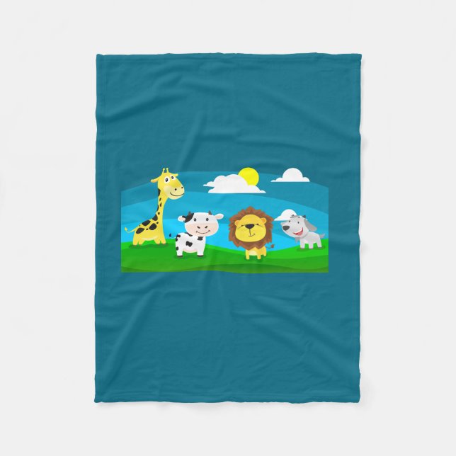 Tecknad Fleecefilt (Framsidan)