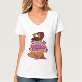 Tecknad flicka min favoritperson t shirt