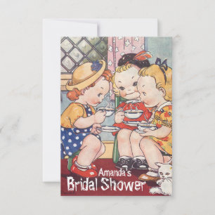 Tecknad-flickors Möhippa, bachelorette-fest Inbjudningar