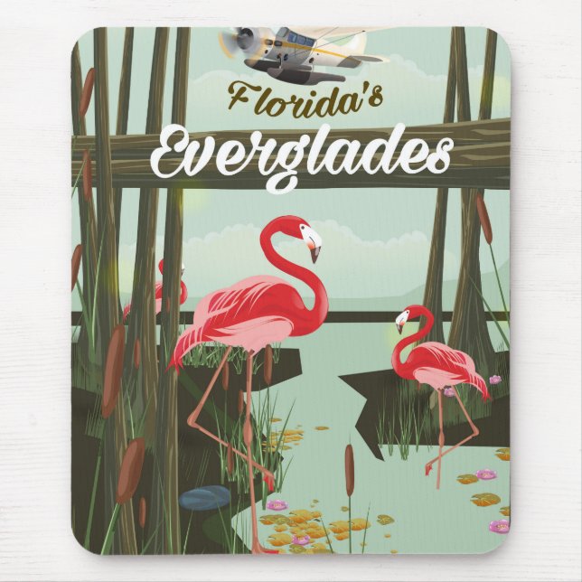 Tecknad Floridas Everglades-resaaffisch Musmatta (Framsidan)