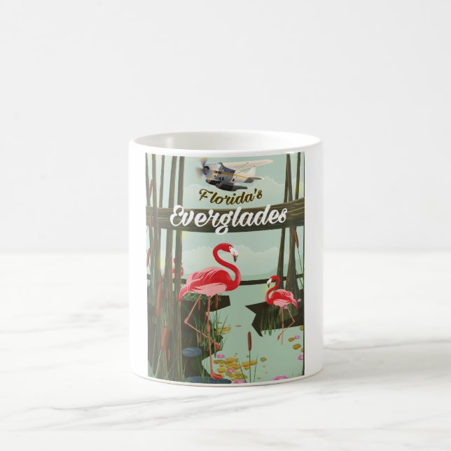 Tecknad Floridas Everglades-reseaffisch Kaffemugg (Center)