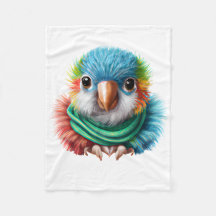 Tecknad Fluffy Lycklig Baby Parrot