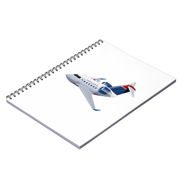 Tecknad flygplan anteckningsbok (Vänstra Sidan)