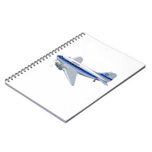 Tecknad flygplan anteckningsbok