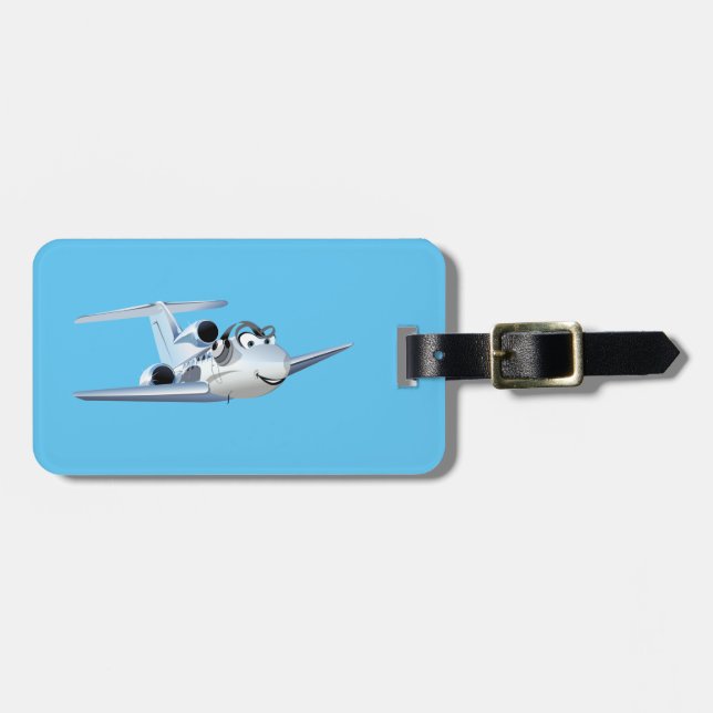 Tecknad flygplan bagagebricka (Horisontell Framsida)