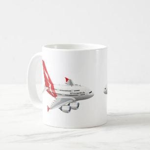 Tecknad flygplan kaffemugg
