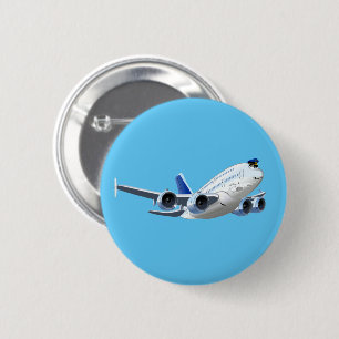 Tecknad flygplan knapp