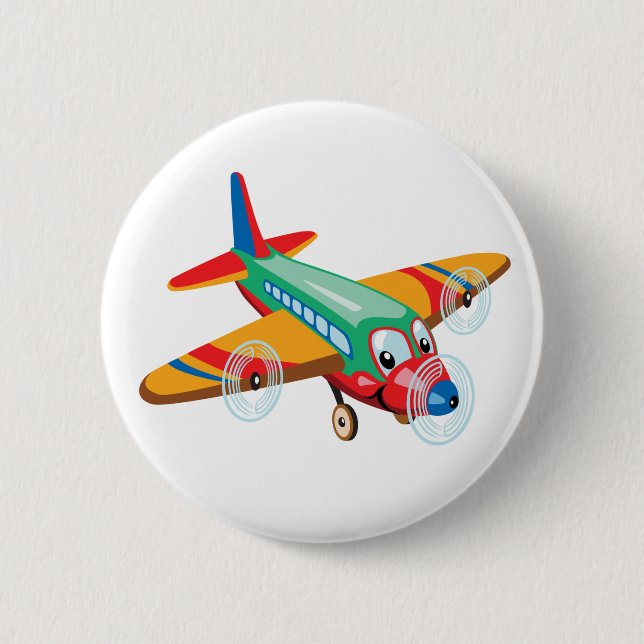 tecknad flygplan knapp (Framsida)