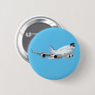 Tecknad flygplan knapp