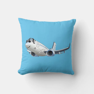 Tecknad flygplan kudde