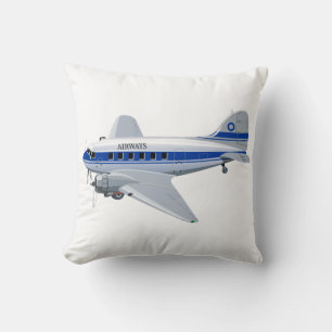 Tecknad flygplan kudde