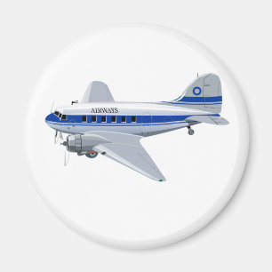 Tecknad flygplan magnet