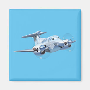 Tecknad flygplan magnet