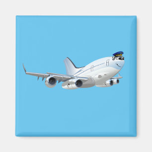 Tecknad flygplan magnet