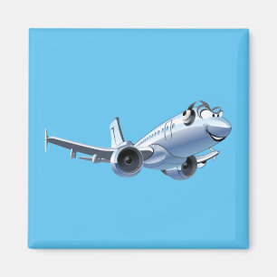 Tecknad flygplan magnet
