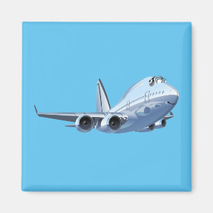 Tecknad flygplan magnet