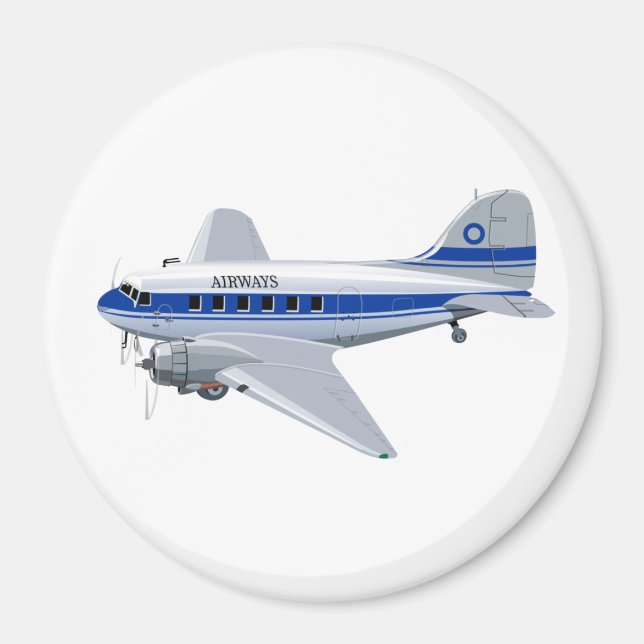Tecknad flygplan magnet (Framsidan)