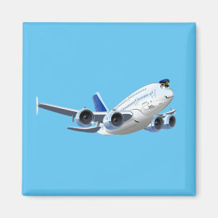 Tecknad flygplan magnet