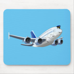 Tecknad flygplan musmatta