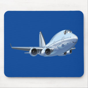 Tecknad flygplan musmatta
