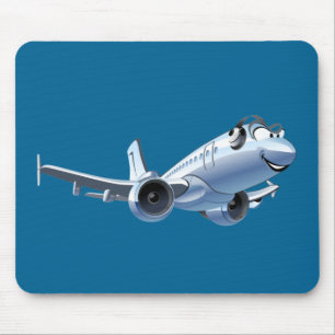 Tecknad flygplan musmatta