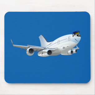 Tecknad flygplan musmatta